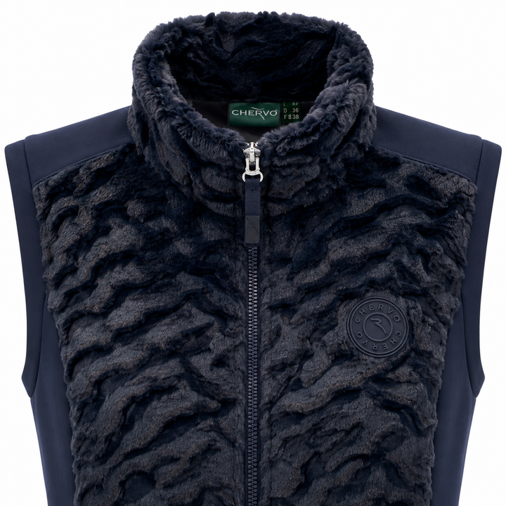 Chervò Women's  PRONOME PRO-THERM® Faux Fur Golf VEST - NAVY