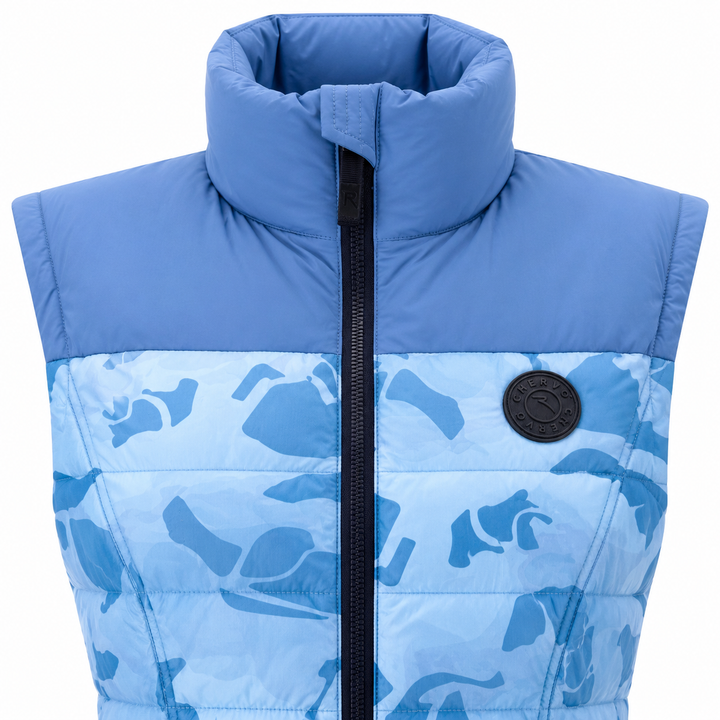 Chervò Women's  EVOLUTA PRO-THERM® DOWN Golf VEST - CAMO BLUE