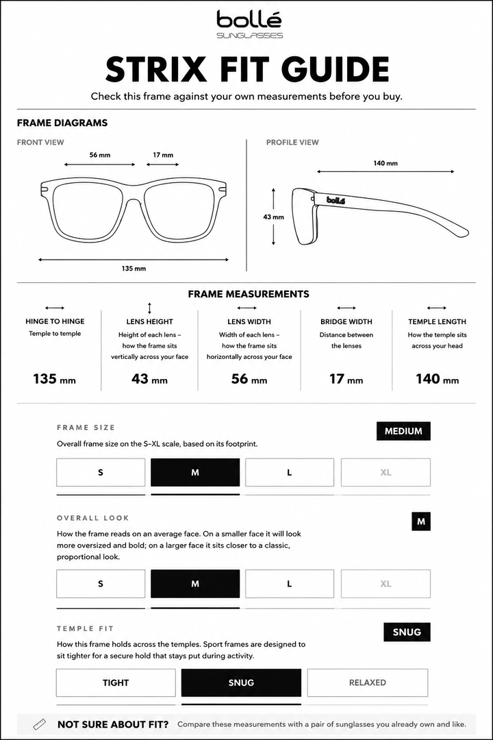 Bolle STRIX SKY BLUE PLOARIZED  Sunglasses - BLACK MATTE