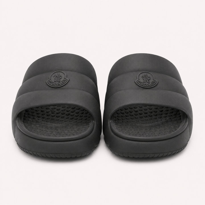 Moncler Men's Lilo Rubber Slides - BLACK