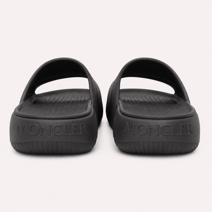 Moncler Men's Lilo Rubber Slides - BLACK