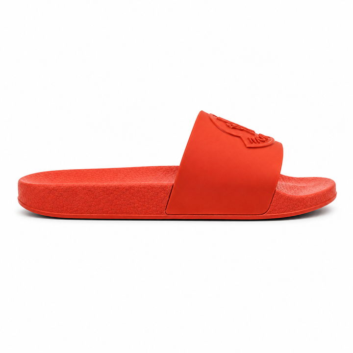 Moncler Men's Basile Rubber Slides - ORANGE