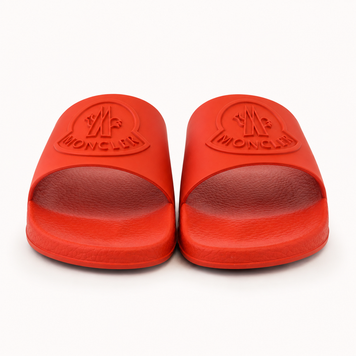 Moncler Men's Basile Rubber Slides - ORANGE