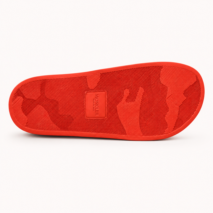 Moncler Men's Basile Rubber Slides - ORANGE
