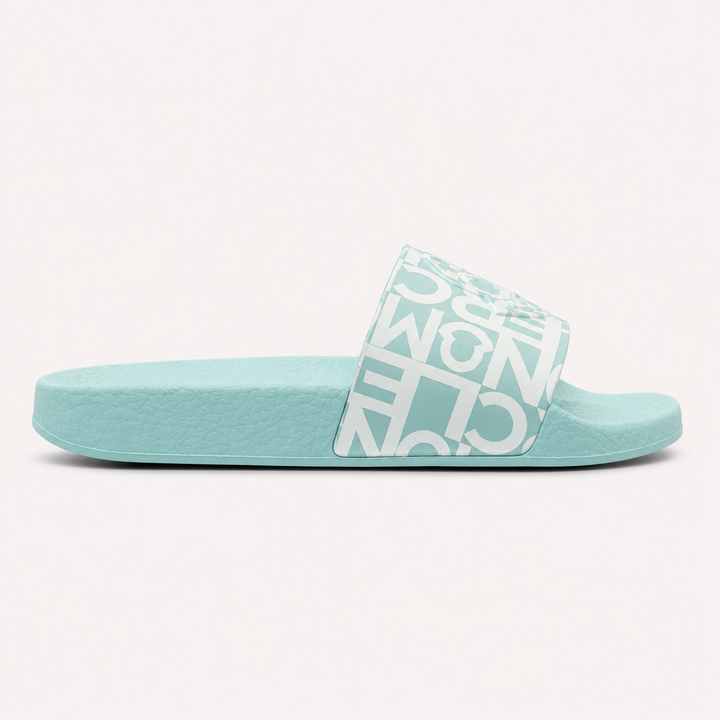 Moncler Women's Jeanne Rubber Slides - POOL BLUE