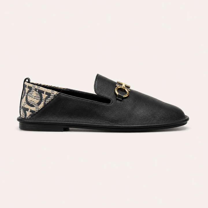 Ferragamo Women's Alete Gancini Leather Slip-On Shoes – BLACK