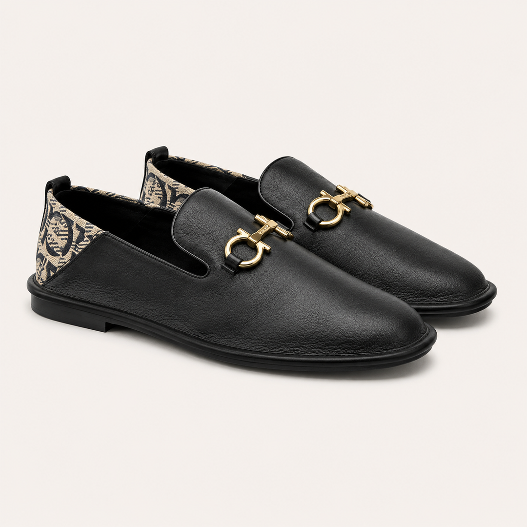 Ferragamo Women's Alete Gancini Leather Slip-On Shoes – BLACK