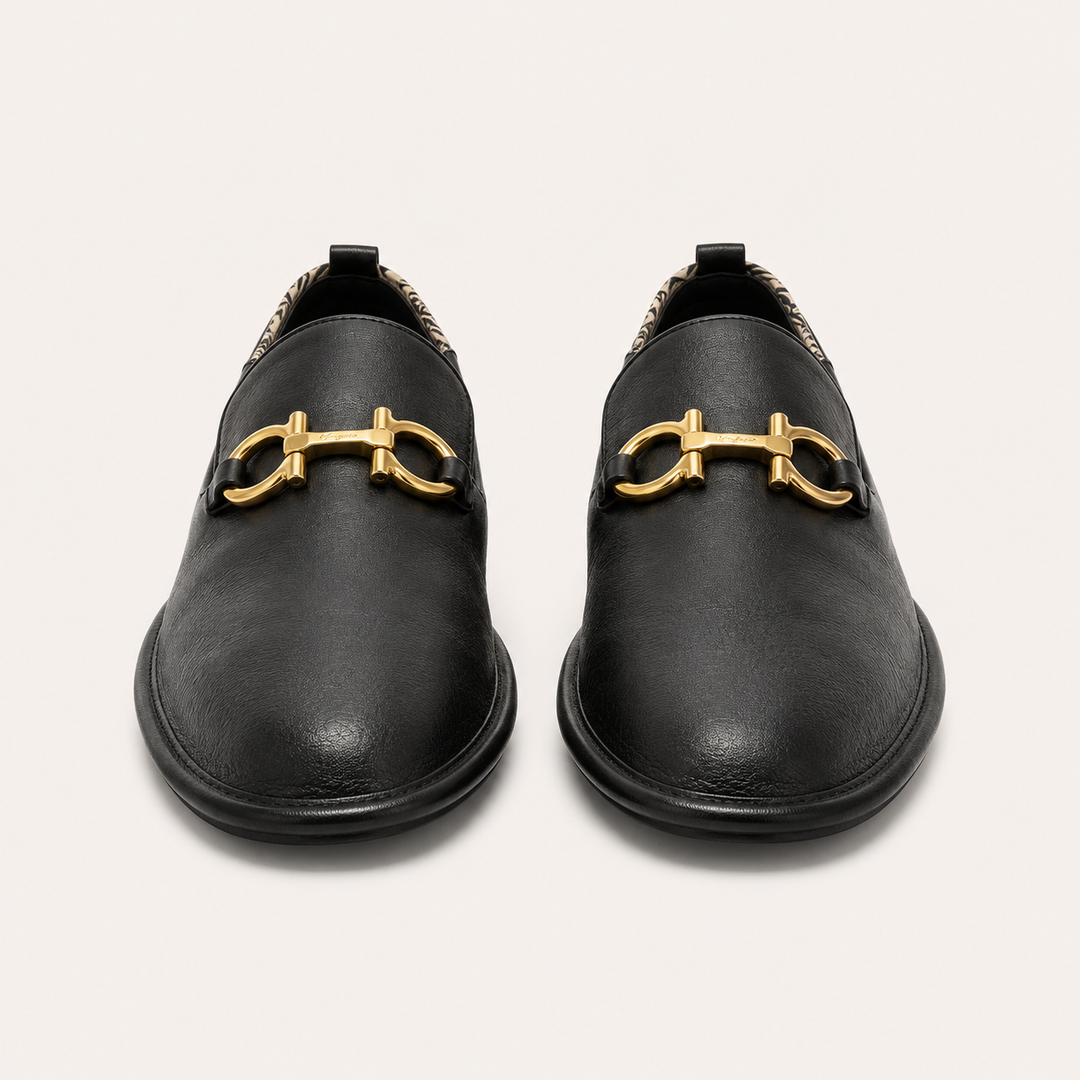 Ferragamo Women's Alete Gancini Leather Slip-On Shoes – BLACK