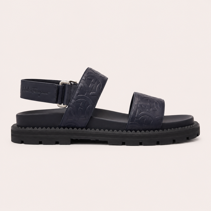 Ferragamo Men's Notorious Leather Sandals – BLUE MARINE