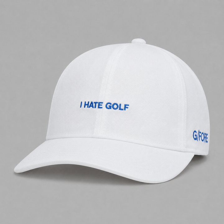 G/FORE MEN'S 'I HATE GOLF' LOW PROFILE HAT - SNOW