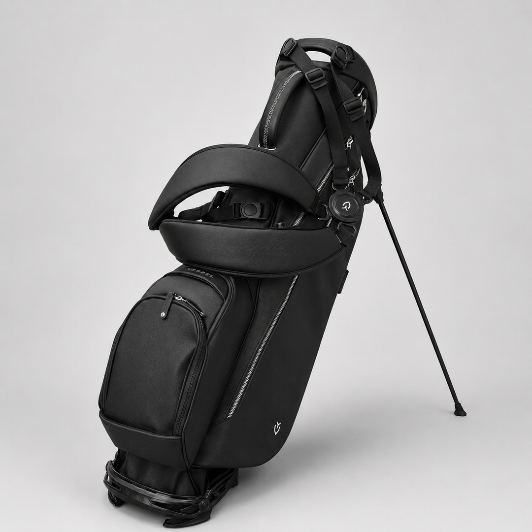 VESSEL MEN'S CROSSHATCH LITE LUX STAND BAG - BLACK