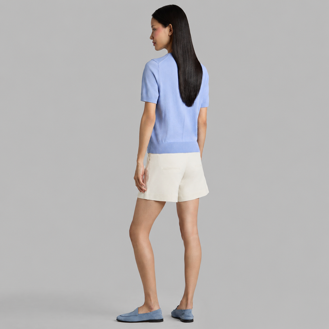 G/FORE WOMEN'S LTD RELEASE LINEN LONGLINE VACATION SHORT - CHALK WHITE