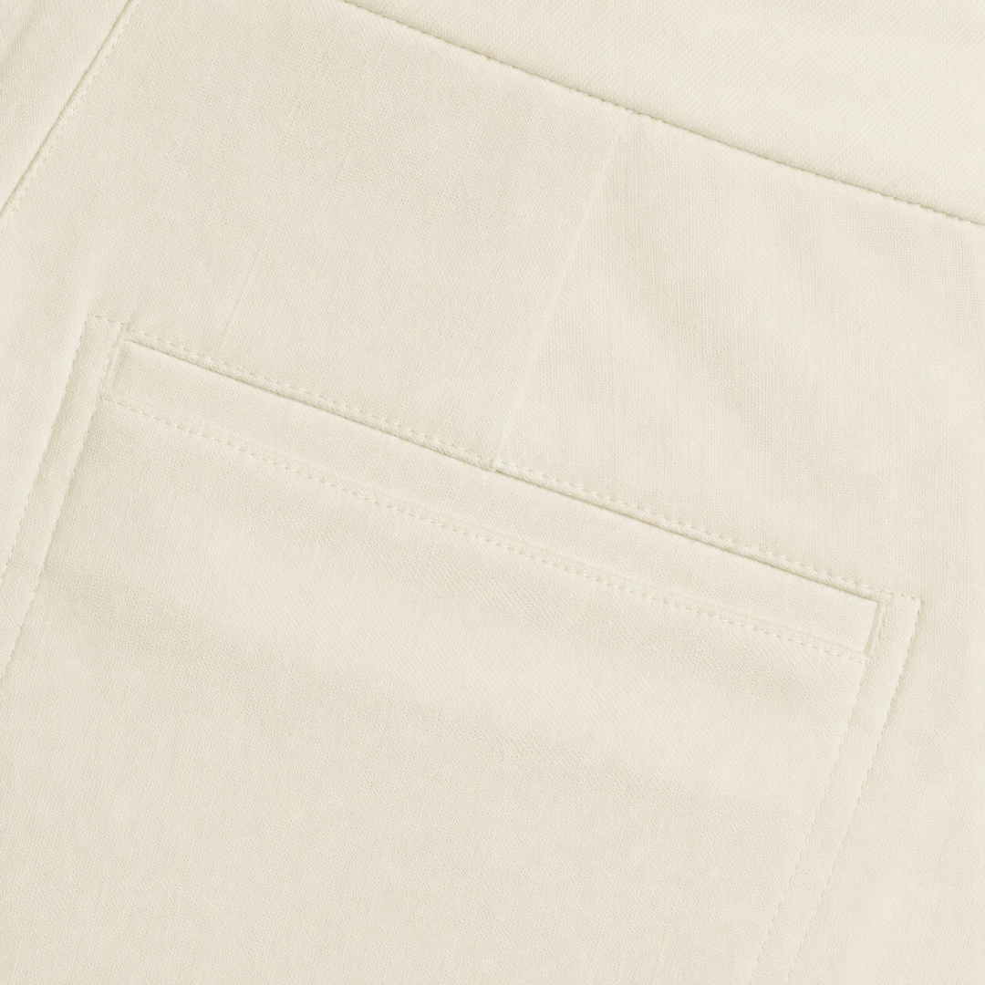 G/FORE WOMEN'S LTD RELEASE LINEN LONGLINE VACATION SHORT - CHALK WHITE