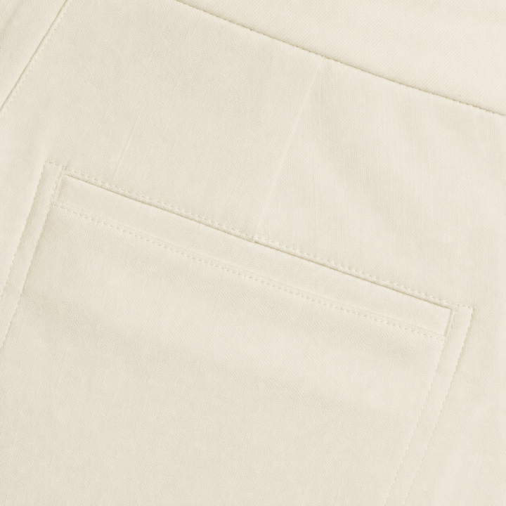 G/FORE WOMEN'S LTD RELEASE LINEN LONGLINE VACATION SHORT - CHALK WHITE