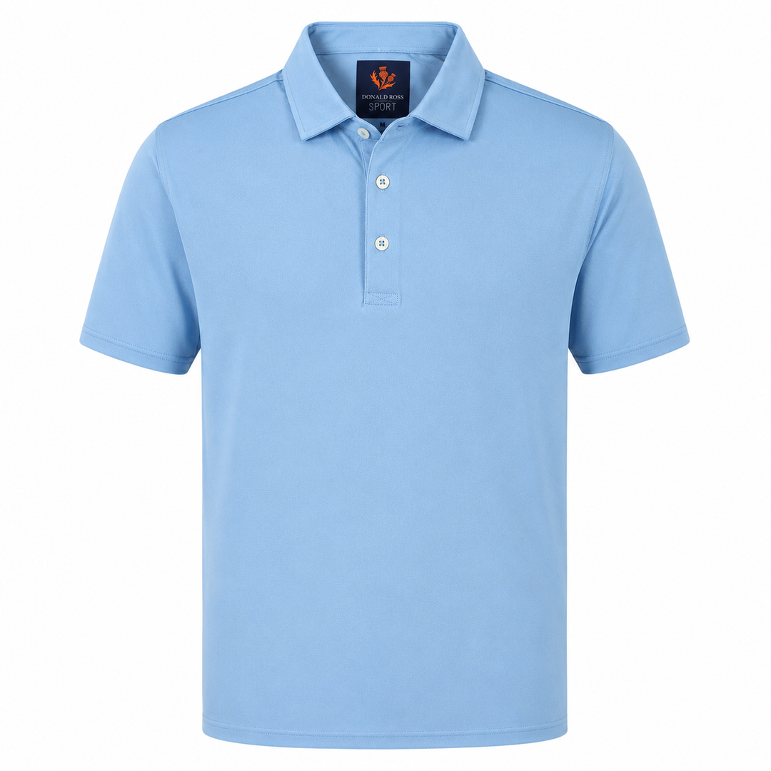 Donald Ross Mens Sport Fit DONNY Solid Pique Polo - NEPTUNE