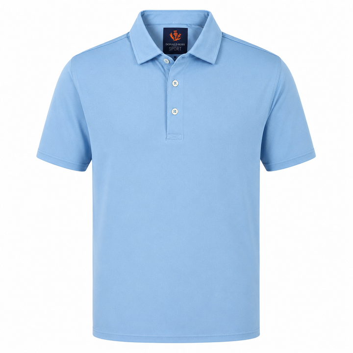 Donald Ross Mens Sport Fit DONNY Solid Pique Polo - NEPTUNE