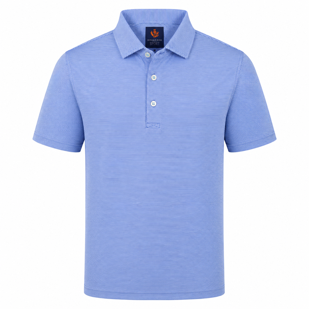 Donald Ross Mens Sport Fit LEO Polo - PERIWINKLE / POOL
