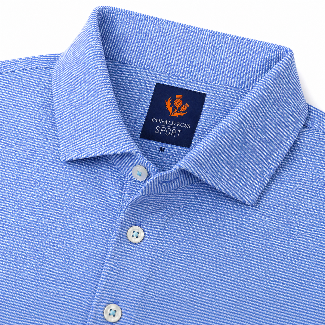 Donald Ross Mens Sport Fit LEO Polo - PERIWINKLE / POOL