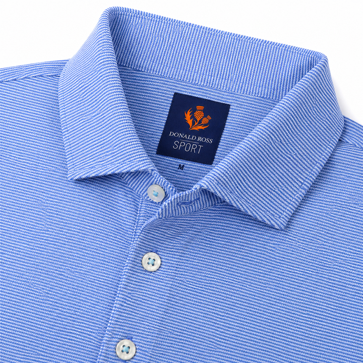 Donald Ross Mens Sport Fit LEO Polo - PERIWINKLE / POOL