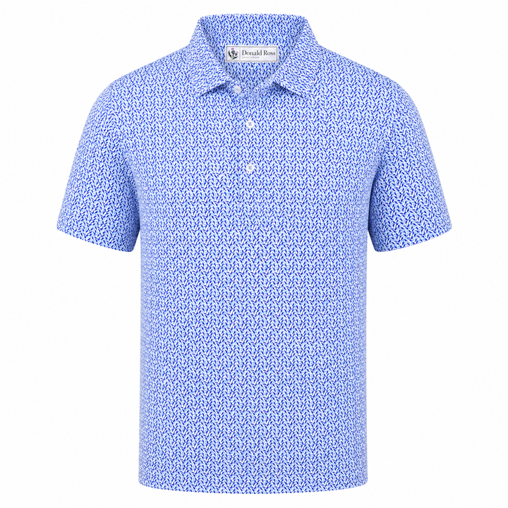 Donald Ross Mens Classic Fit MIAMI Polo - COBALT MULTI