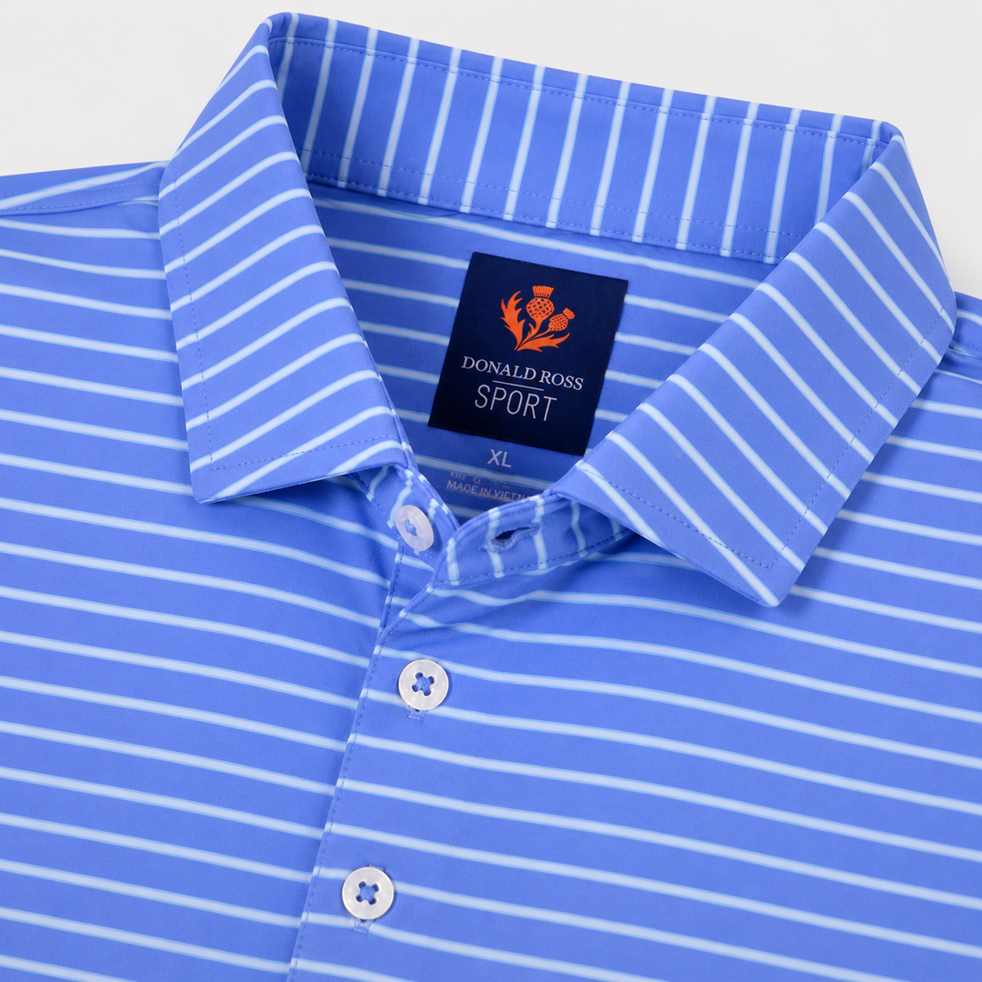 Donald Ross Mens Sport Fit RUBEN Polo - ULTRAMARINE SEAGLASS