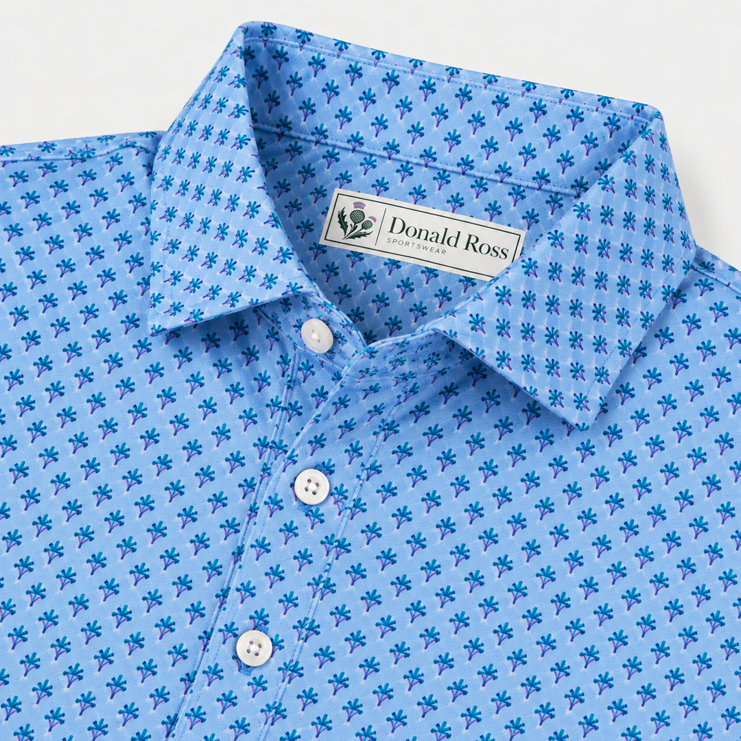 Donald Ross Mens Classic Fit Broadmoor Polo - CAPRI MULTI