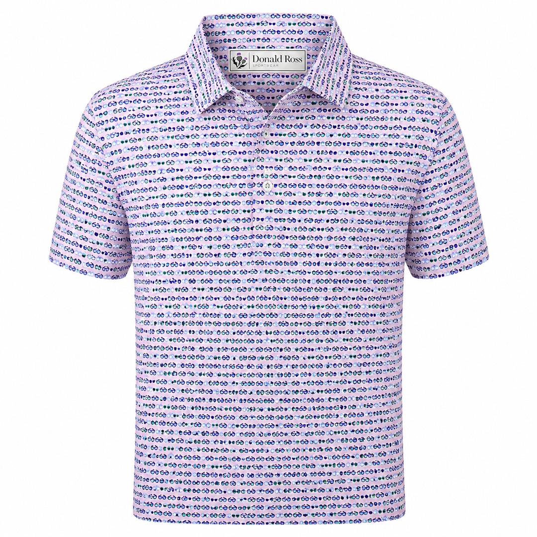 Donald Ross Mens Classic Fit JUNO Polo - LOTUS MULTI