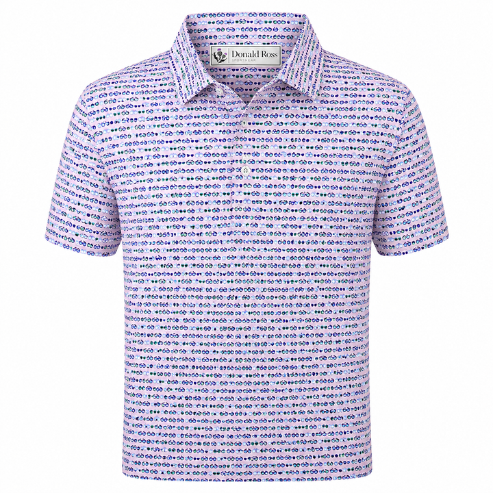 Donald Ross Mens Classic Fit JUNO Polo - LOTUS MULTI