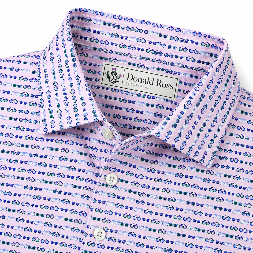 Donald Ross Mens Classic Fit JUNO Polo - LOTUS MULTI