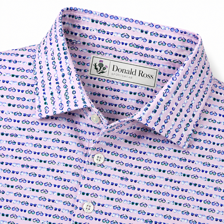 Donald Ross Mens Classic Fit JUNO Polo - LOTUS MULTI