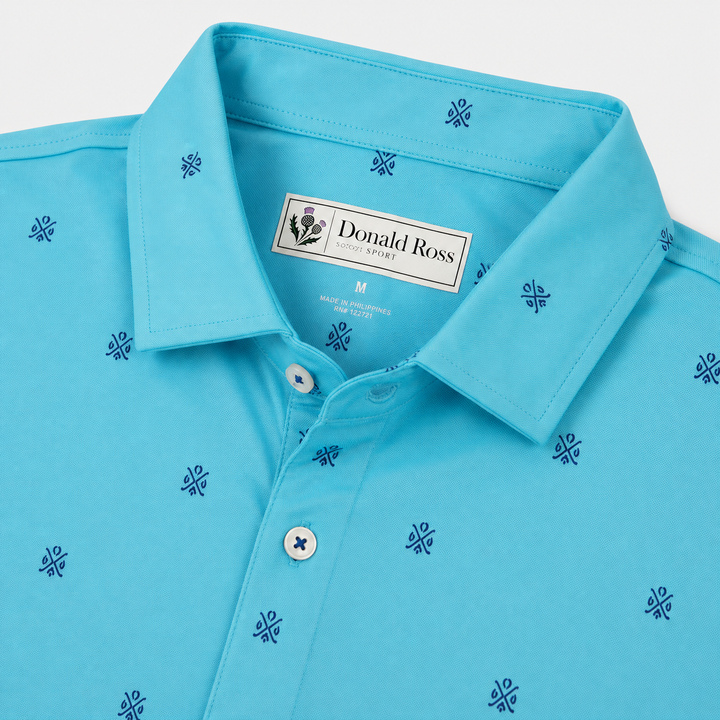 Donald Ross Mens Classic Fit CANTON Polo - CAPRI / NAVY