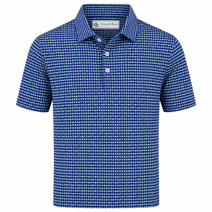 Donald Ross Mens Classic Fit JUNO Polo - NAVY MULTI