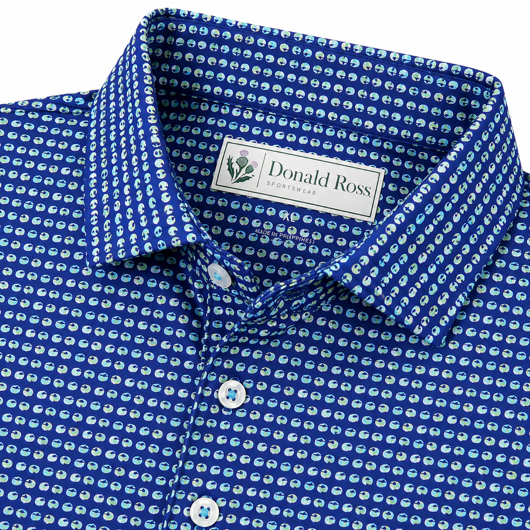 Donald Ross Mens Classic Fit JUNO Polo - NAVY MULTI