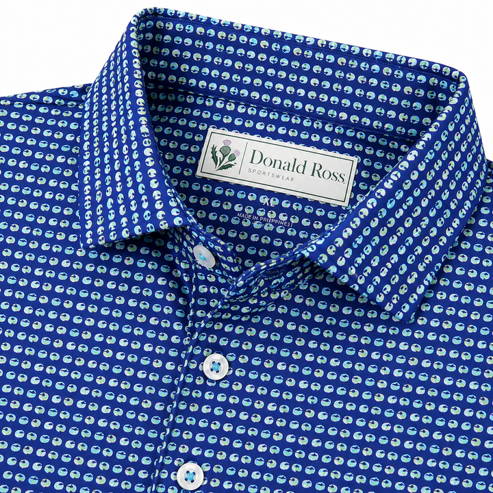 Donald Ross Mens Classic Fit JUNO Polo - NAVY MULTI