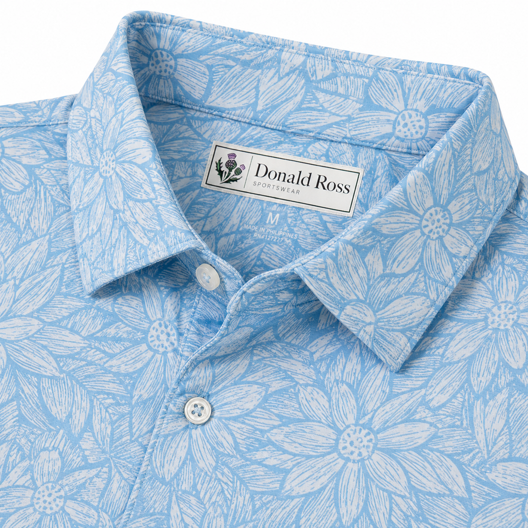 Donald Ross Mens Classic Fit WHITINSVILLE Polo - NEPTUNE