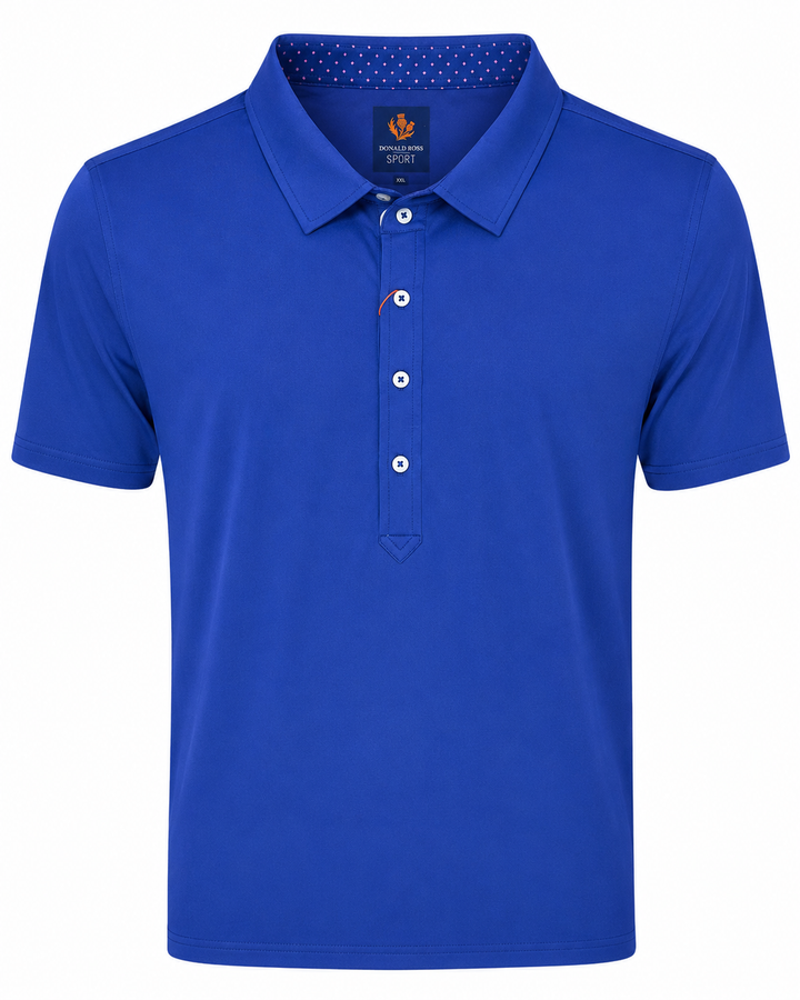 Donald Ross Mens Tommy Short Sleeve Solid Jersey Sport Fit Polo - NAVY