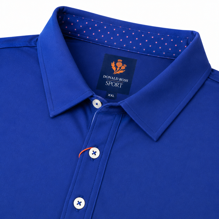 Donald Ross Mens Tommy Short Sleeve Solid Jersey Sport Fit Polo - NAVY