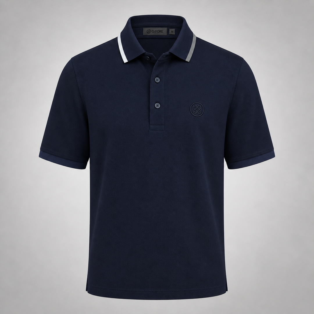 G/FORE MEN'S LUX 100% COTTON POLO - TWILIGHT