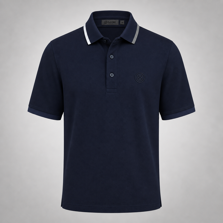 G/FORE MEN'S LUX 100% COTTON POLO - TWILIGHT