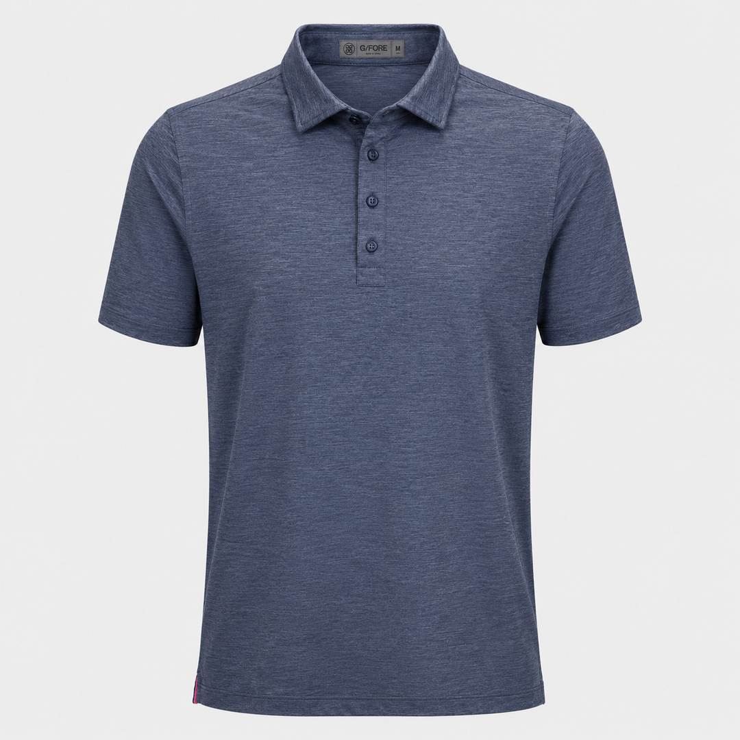 G/FORE MEN'S LTD EDITION MÉLANGE ICE NYLON POLO - TWILIGHT MELANGE