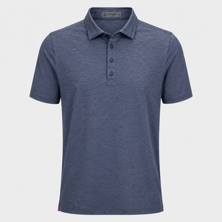 G/FORE MEN'S LTD EDITION MÉLANGE ICE NYLON POLO - TWILIGHT MELANGE