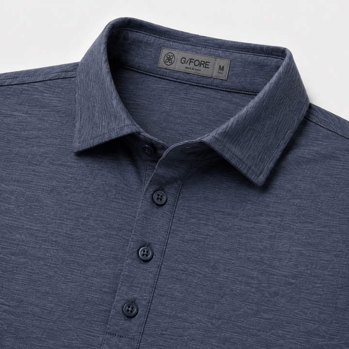 G/FORE MEN'S LTD EDITION MÉLANGE ICE NYLON POLO - TWILIGHT MELANGE