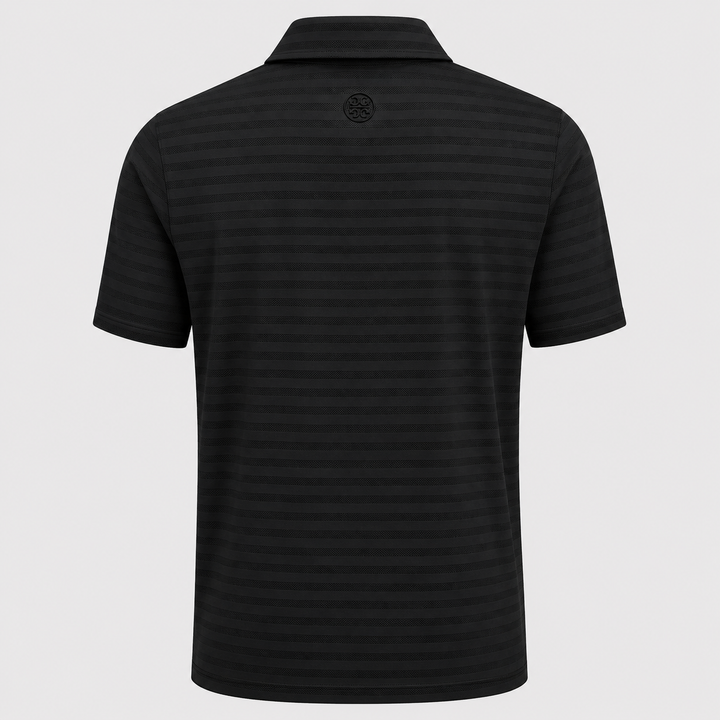 G/FORE MEN'S LTD EDITION PERFORATED STRIPE TECH JERSEY POLO - ONYX
