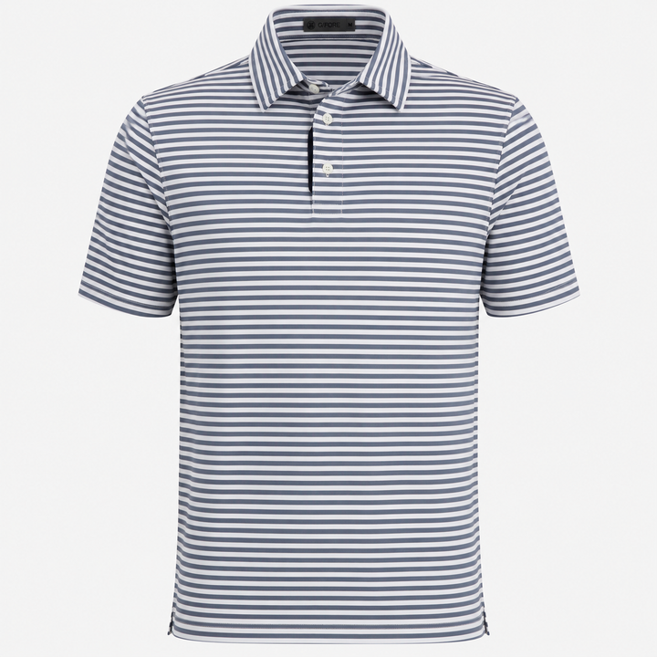 G/FORE MEN'S LTD EDITION FEEDER STRIPE TECH PIQUÉ POLO - TWILIGHT
