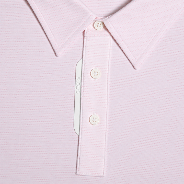G/FORE MEN'S LTD EDITION FINE STRETCH JACQUARD POLO - BLUSH