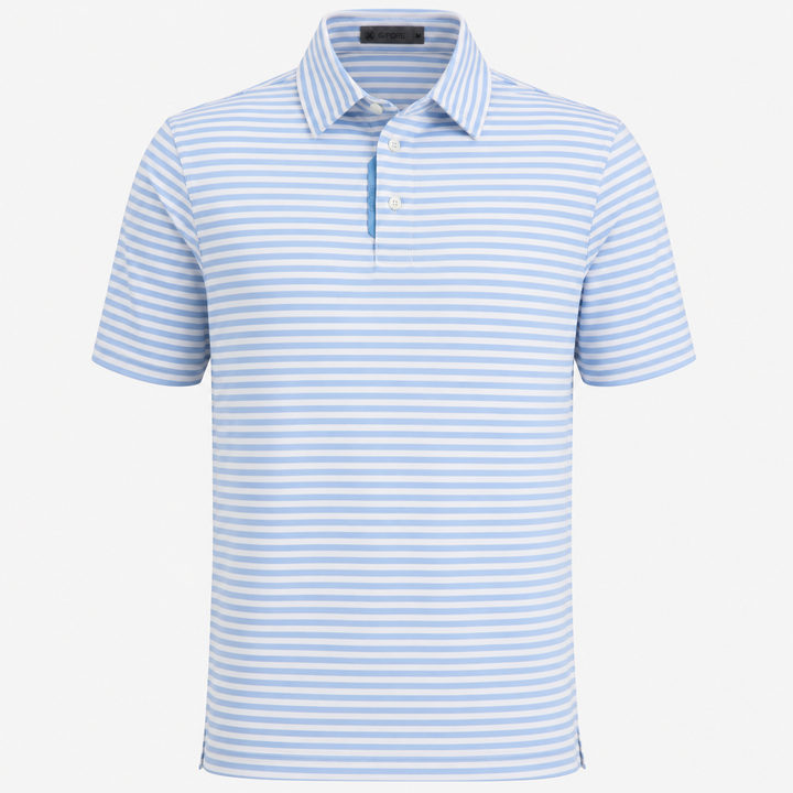 G/FORE MEN'S LTD EDITION FEEDER STRIPE TECH PIQUÉ POLO - BAJA