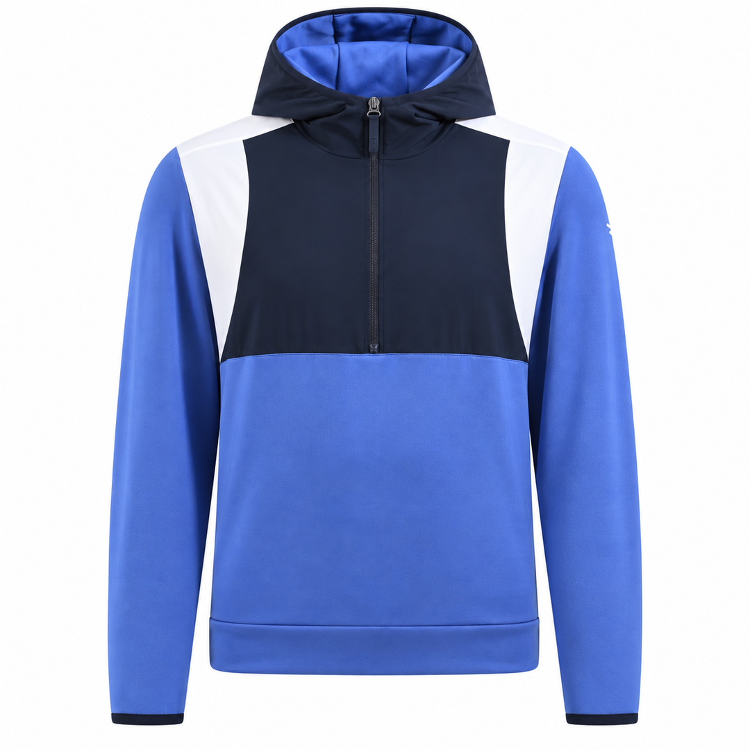 Chervò Men's PONCHO Pro-Therm Half-Zip Hoodie - INDACO BLUE