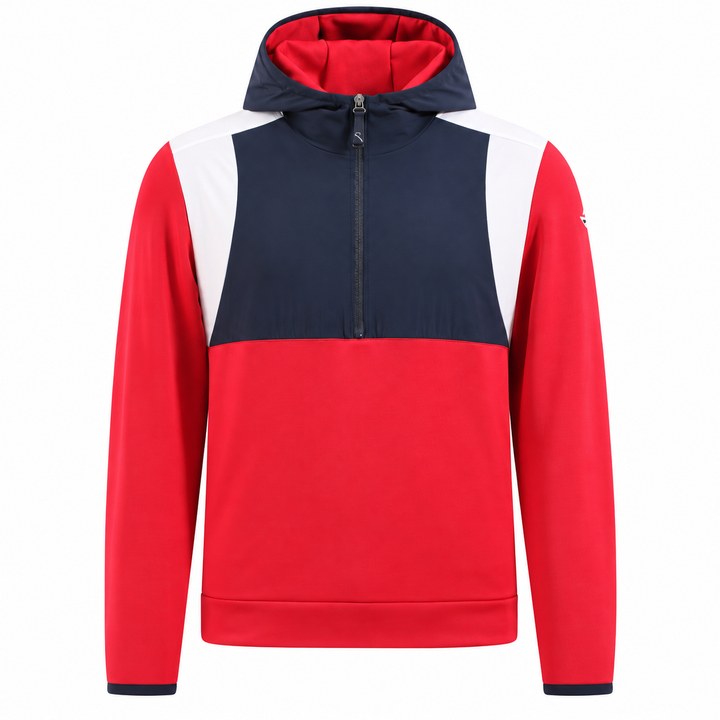 Chervò Men's PONCHO Pro-Therm Half-Zip Hoodie - RED