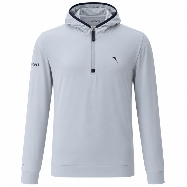 Chervò Men's PIETRO Half-Zip Performance Hoodie - GREY