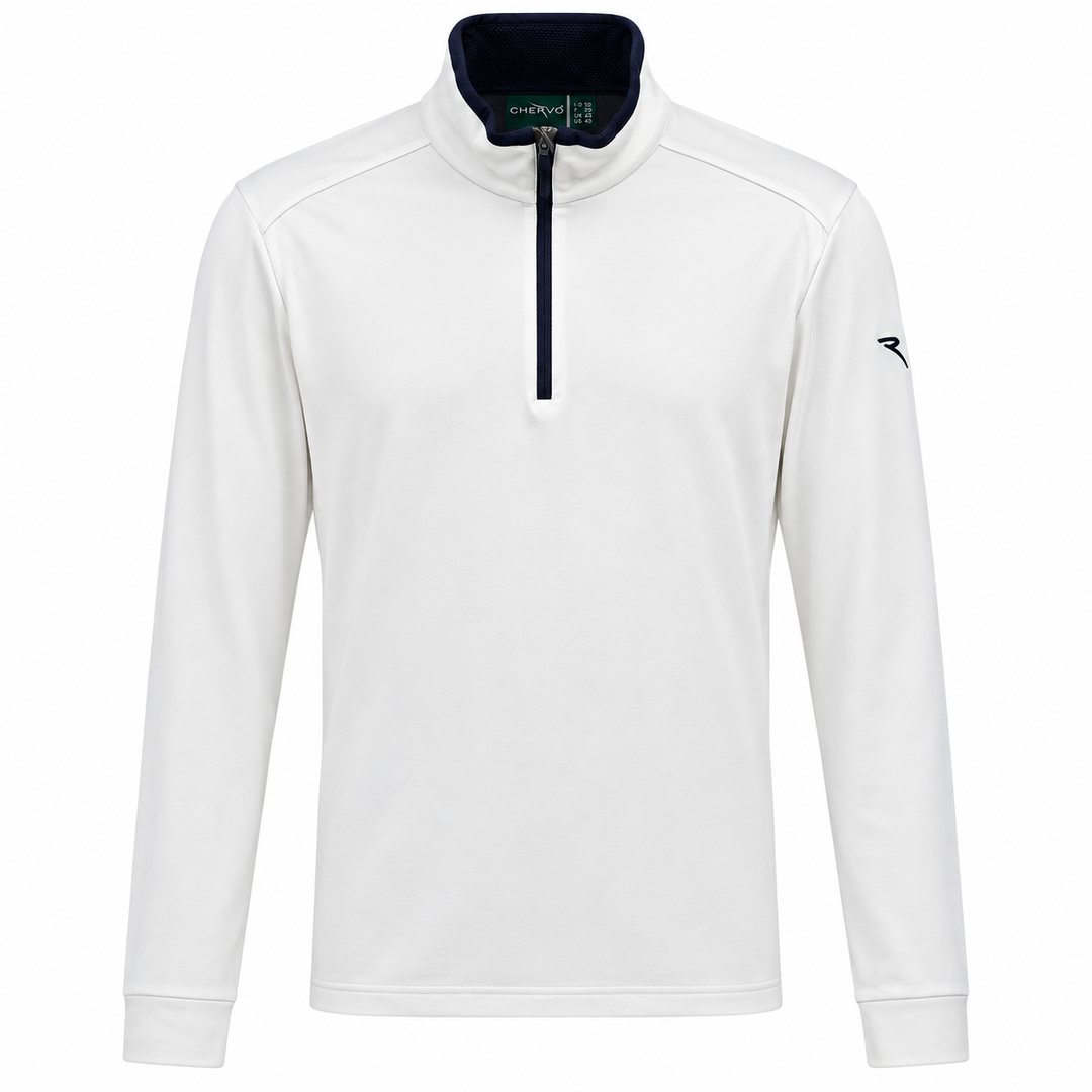 Chervo Men's TOKER Pro-Therm®  1/4 Zip Mid Layer  - WHITE